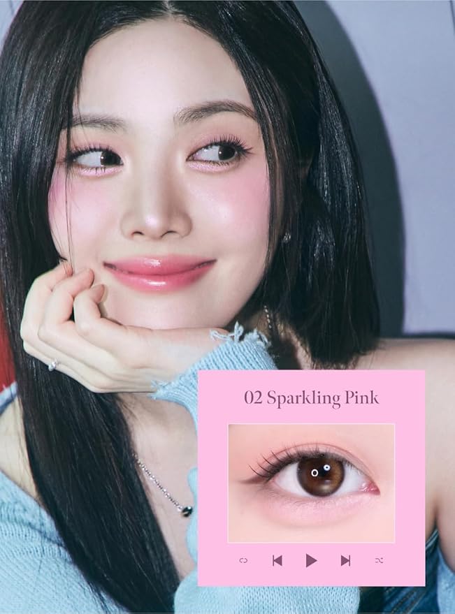 CORALHAZE Idol AEGYO-SAL Maker 02 Sparkling Pink, 2-in-1 Under-Eye Highlighter and Contour Liner for Bright, Voluminous Eyes, Long-Lasting, Smudge-Proof Shimmer Stick with Natural Glow, Korean Beauty