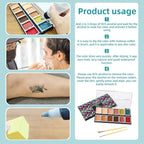 Alcohol Activated Makeup Palette for FX Makeup with Makeup Egg Mimic Wound Sponge Cleaning accessories 12 Colors