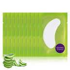 55 Pairs Set, Under Eye Hydrogel Pads, Professional Lint Free Eye Mask Eyelash Extension Gel Patches Kit for Adhesive Lash Beauty Tool (Green)