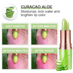 evpct 2Pcs Aloe Vera Lip Color Changing Lipstick Tinted Lip Balm Set Green Magic PH Lipstick Color Change Changing Crystal Flower Jelly Lipstick Gloss Stain Makeup Set for Women Girls Waterproof
