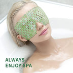 Jade Eye Mask 100% Natural Real Jade Stone Reusable Eye Mask for Hot & Cold Anti Aging，Headache and Migraine Relief Jade Mask for Women Men