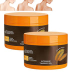 Luxury Intensive Tanning Gel, Natural Tanning Accelerator Lotion， Brown Tanning Gel, Natural Tanning Accelerator Cream Gel, for Sunbeds & Outdoor Sun (2pcs)