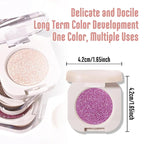Pressed Single Glittler Eyeshadow Palette, Purple Glitter eyeshadow For Old Women, Pigmented Waterproof Sombras Para Ojos, Single Pressed Powder Vegan, Talc, Paraben & Cruelty Free(08)