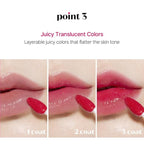 ETUDE Glow Fixing Tint #1 Pure Coral | Non-sticky Glossy Shine Lip stain | Fills up with comfortable moisture | Tinting for dry lips