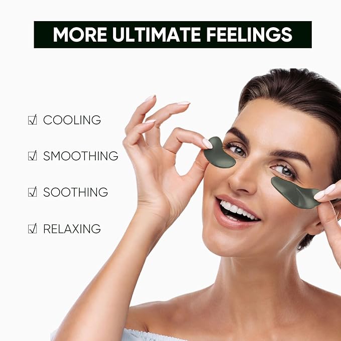 Under Eye Mask Moisturizing Eye Mask Patches,60PCS Eye Treatment Mask Cooling Under Eye Pads for Brightening Repairing and Refreshing Your Skin Under Eye Mask, Beauty Skin Care Gift (black)