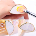 4pcs Ring Palette Nail Art Palette Blending Palette Pigment Palette Lip Color Palette Foundation Palette Rings Tools Manicure Palette Color Display Plate Mix Decorate Nail Set