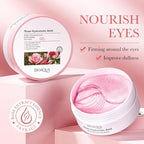 60PCS/30pairs Rose Hyaluronic Acid Moist Eye Mask Nourishing Eye Mask Hydrating Moisturizing Nourishing Eye Zone Eye Mask 80g