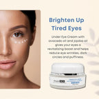 Under Eye Cream with Avocado Oil and Jojoba Oil - Anti-Aging Rich Hydrating Under Eye Cream For Minimizing Dark Circles, Puffiness and Fine Lines - 0.5 Fl. Oz.