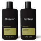 Hawthorne Men's Thickening Shampoo for Thinning Hair. Fight Hair Loss with Rice Protein & Vitamin E. Strengthens Hair Follicles to Reduce Breakage. Mint and Eucalyptus Scent. 8 fl. oz. 2-Pack.