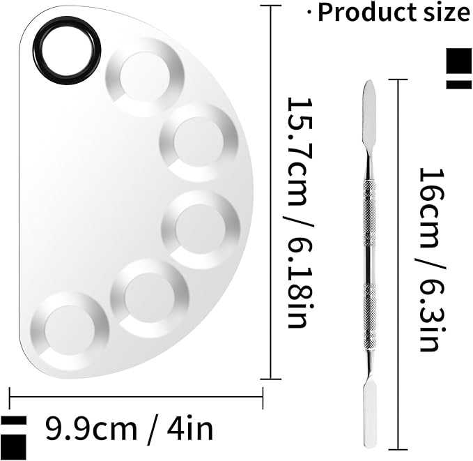 Makeup Mixing Foundation Palette Tools - Stainless Steel