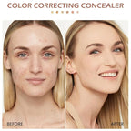 6 Color Correcting Concealer Palette With Concealer Brush, Tattoo Concealer, Cream Contouring Makeup Kit, Corrects Dark Circles Red Marks Scars Light Mediumor creamy concealer A2
