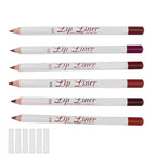 6pcs Lip Liner, Professional Waterproof Matte Long Lasting Long