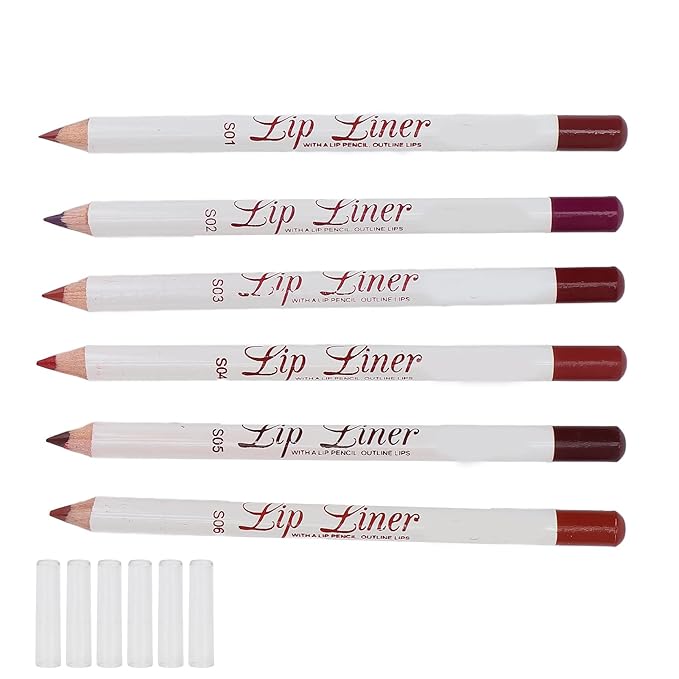 6pcs Lip Liner, Professional Waterproof Matte Long Lasting Long