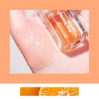 Fruit Pearlescent Plumping Lip Oil, Lip CarePearl & Shimmer Mini Lip Gloss Kit, Lip Care Hydrating Lip Gloss Tinted Lip Balm, Long Lasting & Nourishing Lip Glow Oil, Non-sticky Fresh Texture (Orange)