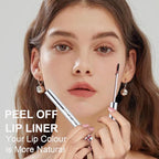 3 Colors Peel Off Lip Liner Stain with Tweezer, Long Lasting Waterproof Lip Tint Stains Makeup Set with Matte Finish for Women, Natural Look, Easy to Use, for All Skin Types (#015, M)
