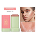 Multi-Use Makeup Blush Stick, Beauty Tinted Solid Blush Stick,Facial Contouring Highlight & Brighten Face Stick, Waterproof Moisturizer Stick, Suitable for All Skin (1#Warm Glow)