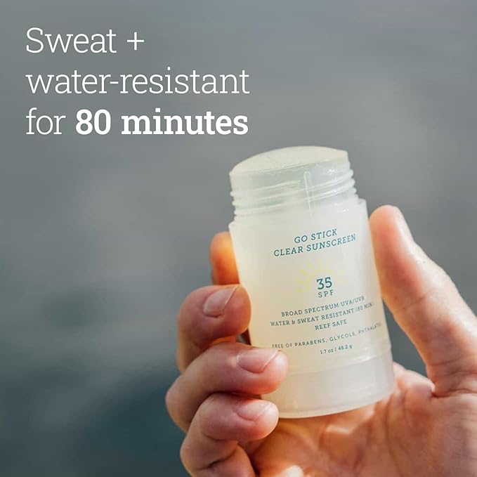 Oars + Alps Go Stick Clear SPF 35 Face Sunscreen, Skin Care Infused with Vitamin E and Antioxidants, Water and Sweat Resistant, TSA Friendly, 1.7 Oz, 2 Pack