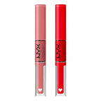 NYX PROFESSIONAL MAKEUP Shine Loud, Long-Lasting Liquid Lipstick with Clear Lip Gloss - Pack of 2 (Cash Flow, Rebel In Red)