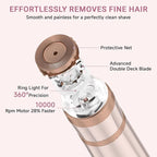 Electric Eyebrow Trimmer, 3 in 1 Facial Hair Remover for Women, Waterproof Rechargeable Hair Shaver for Face Eyebrow Leg Bikini Nose, Painless Facial Razor Epilators with 3 Guide Combs