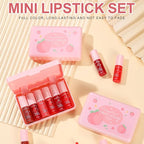 6Colors Peach Lip Tint Stain Set,Water Lip Tint Gloss
