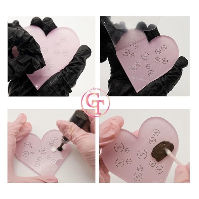TgoBeauty Acrylic Mix Heart Palette Permanent Makeup Ink