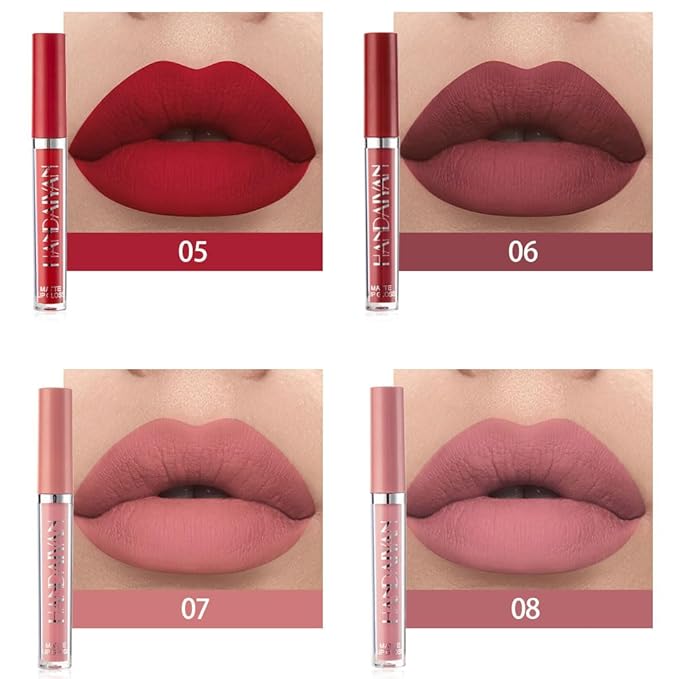 BestLand 3Pcs Matte Liquid Lipstick Set for Women - 24H Transfer-Proof, Moisturizing & Non-Sticky Lip Gloss I Soft Peach, Dusty Plum, Muted Rose I Vegan + Cruelty-Free for Daily & Party