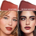 2Pcs Tinted Lip Balm Moisturizing Lipstick – Warm Orange Brown & Deep Rose Color Bean Paste Sheer Hydrating Lip Color for Dry Lips Nourishing Lip Balm for All Women with a Subtle Natural Scent