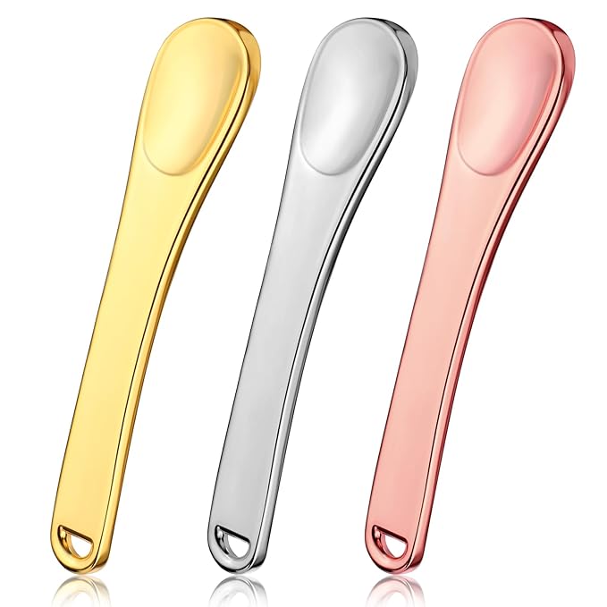 Prasacco 3 Pcs Skincare Spatula Metal Makeup Spatula