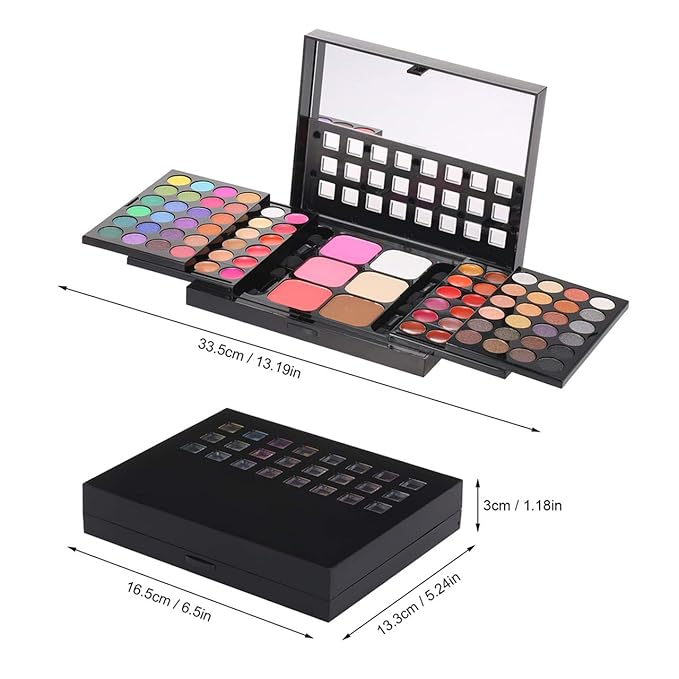 Pro Makeup Gift Set All in One Makeup Kit Cosmetic Contouring Kit 78 Colors Eyeshadow Palette with Face Blush, Lipgloss, Concealer and Eyeshadow Brushes- Ideal Holiday Gift Set