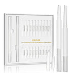 Dermaplaning Tool for Face Eyebrow Razor, Includes 2 Dual End Razors and 20 Blade Refills Exfoliating Face Razors for Women Facial Razor for Peach Fuzz and Eyebrow Starter Kit