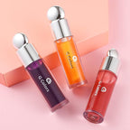 3 PCS Hydrating Lip Glow Oil Lip Stain, Moisturizing Nourishing Lip Gloss,High Shine, Smooth Finish Gloss Tinting And Non-Sticky Lip Oil For Dry Lips