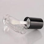 COSIDEA 14pcs Empty 6ml big doe foot wand Chunky lip gloss tubes for DIY lipgloss,Pink round lipgloss containers tubes with thick wand (Black)