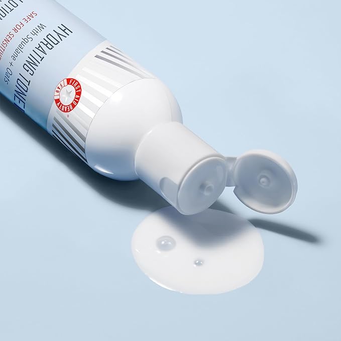 First Aid Beauty - Hydrating Toner with Squalane and Oats, Naturual Wild Oat Skin Calming Toner, Helps Reduce Lines & Wrinkles, Safe for Sensitive Skin, Alcohol-Free Balanced Hydration, 6 oz