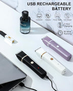 AREYZIN Bikini Trimmer for Women Painless Electric Razor for Women,3 in 1 Pubic Hair Trimmer,USB Recharge Dock,Replaceable Ceramic Blade Heads,IPX7,White