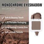 Buildable Matte Eyeshadow Makeup Palette Single - Light Cocca Shades | Creamy Pressed Powder for Easy Blending | Mini Travel Palette for Women | Everyday Natural Eye Makeup