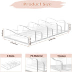 FLMOUTN 4 Pack Makeup Pallet Organizer Eyeshadow Palette Organizers Acrylic 8-Cell Make up Palette Holder Cosmetic Storage for Contour Kit, Eye Shadow, Blush