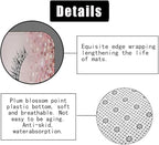 4PCS Hello Gorgeous Shower Curtain Set, Birthday Confetti Botanical Peony Floral Diamond Unicorn Eyelash Teen Girls Pink Bathroom Decor, Waterproof Fabric Shower Curtain, Bath Mat Toilet Rug