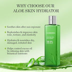 Aloderma 99.8% Organic Aloe Vera Face Hydrator Made Within 12 Hours of Harvest - Moisturizing & Hydrating Facial Toner for Oily Skin, Soothing Aloe Toner for Balanced, Smooth Skin Texture, 240ml, 3ct