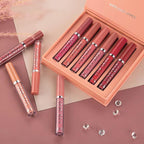 R.Y.M 6 Pcs Red Matte Liquid Stick Set, Natural, Moisturizing, Plumper Lip Gloss Set, Long Lasting for lip color, with beautiful finish(A, 0.54 Ounce (Pack of 6))