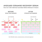 Glow Recipe Avocado Ceramide Serum, Travel Size - Soothing, Hydrating Face Serum for Women & Men, Redness Relief & Skin Barrier Repair - Lightweight Korean Skincare for Dry, Sensitive Skin (15 ml)
