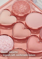 COLORGRAM Pin Point Eyeshadow Palette 01 Peach+Coral= | Ultra-Blendable Matte, Glitter, Shimmer Shades for Daily Makeup | K-Beauty Eye Palette with Easy-to-Use Calculator Design