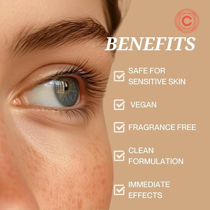 Lights On Brightening Dissolvable Eye Mask Infused with Red Algae, Vitamin C, Peptides, and Black Mulberry - Under Eye Patches for Wrinkles, Dark Circles, Puffiness, and Signs of Aging