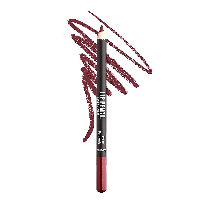 KISS New York Professional Slim Lip Pencil, Creamy Soft Lip Liner, Smooth Long-Lasting Rich Lip Color, Natural Lip Makeup, Water-Resistant Lip Crayon (Burgundy)