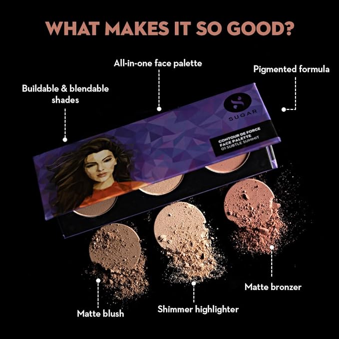 SUGAR Cosmetics Contour De Force Face Palette -
