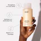 OUAI Medium Hair Shampoo & Conditioner Set, Travel Size - Hydrating Shampoo & Conditioner - With Coconut Oil, Babassu, Kumquat Extract & Keratin - Sulfate, Paraben & Phthalate Free (3 Oz)