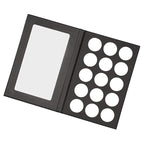 DIY Empty Eyeshadow Palette, Empty Makeup Palette, Black 15 Compartment Empty Makeup Palette for Blush Bronzer Powder