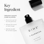 Dime Beauty 7 Summers Perfume for Women, 1.7 oz / 50 ml - Sweet Floral Scent, Clean Fragrance Eau de Toilette, Hypoallergenic
