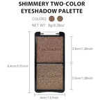 Double color eye shadow, Eyeshadows Creamy, high pigment eye makeup palette, matte shimmer metal eye shadow powder, Blendable, Ultra-Pigmented, Easy to Apply, Matte & Shimmer, (06)