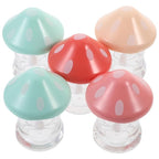 NOLITOY 10 Pieces Clear Lip Gloss Tubes 1.97 Inch Mushroom Shape Plastic Lip Gloss Containers Mini Empty Tube for DIY Cosmetics Women Girls(Mix Color)