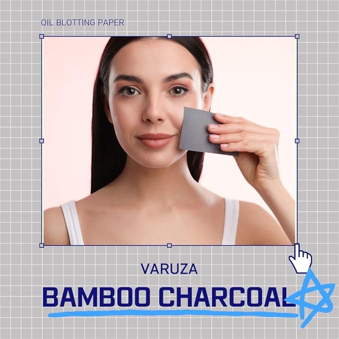 [600 Counts Refills Only] Natural Bamboo Charcoal Oil Blotting Sheets for Face with Mirror Case and Refills